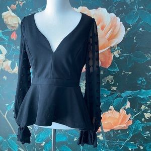Black Peplum Top